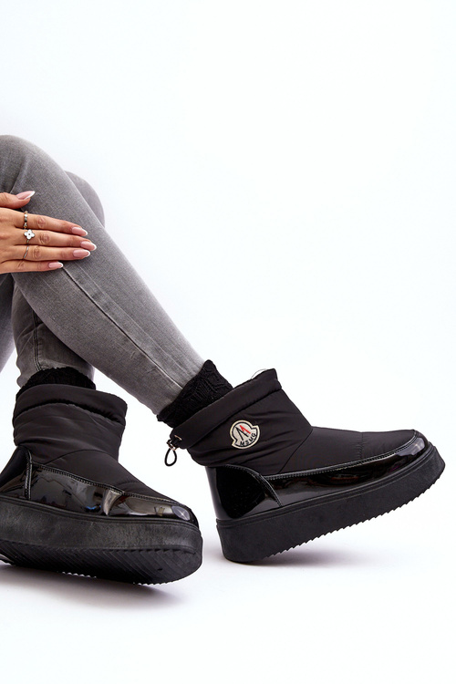 Slocked Dámske snehové topánky na platforme čierna gattea