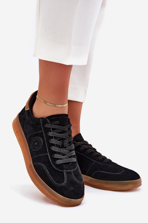 Semišové Dámske Tenisky Big Star RR274851 HI-POLY SYSTEM Čierne