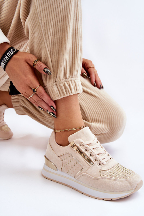 Dámske športové topánky s dekoratívnym hradným krémom Adrea