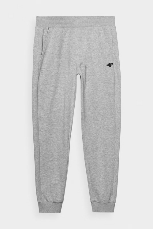 Pánske Teplákové Nohavice Joggery 4FWMM00TTROM0942-27M Sivý Melír