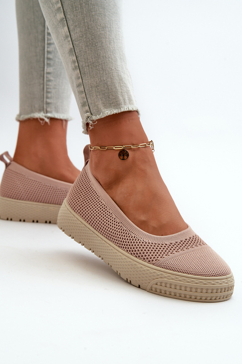 Dámske Tenisky Slip-on Na Platforme Ružové Pimadea