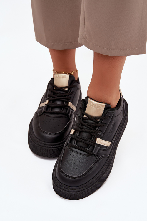 Dámske Sneakersy Na Platforme Big Star SS274360 Čierne