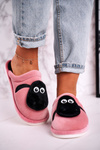 Dámské Velurové Pantofle S Ovcemi Práškově Růžová Charlie