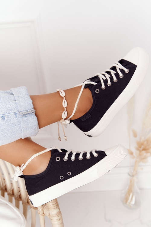 Dámske tenisky so šnúrkou Big Star FF274184 čierna