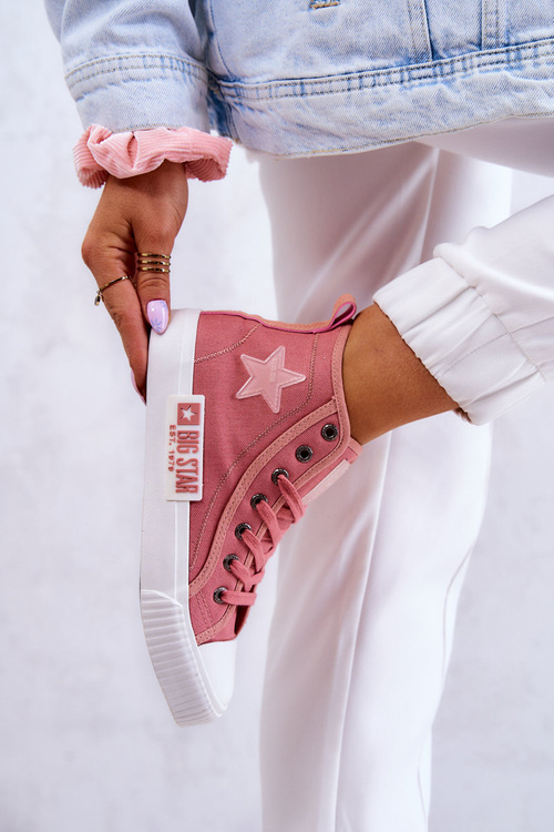 Klasické vysoké tenisky Big Star JJ274382 Růžová