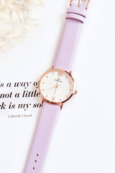 Dámský módní opasek k hodinkám Giorgio & Dario fialový