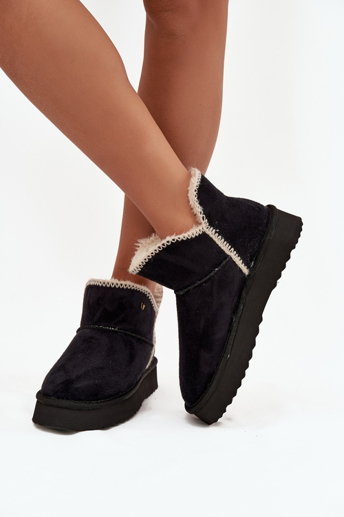 Ženské sněhule na platformě Wrangler 20253093.25Y Černé
