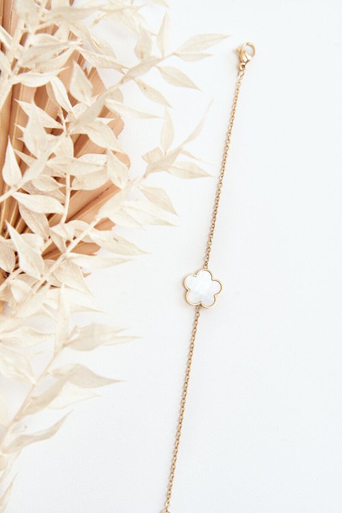 Dámský módní náramek S černým A Bílým Květem zlata