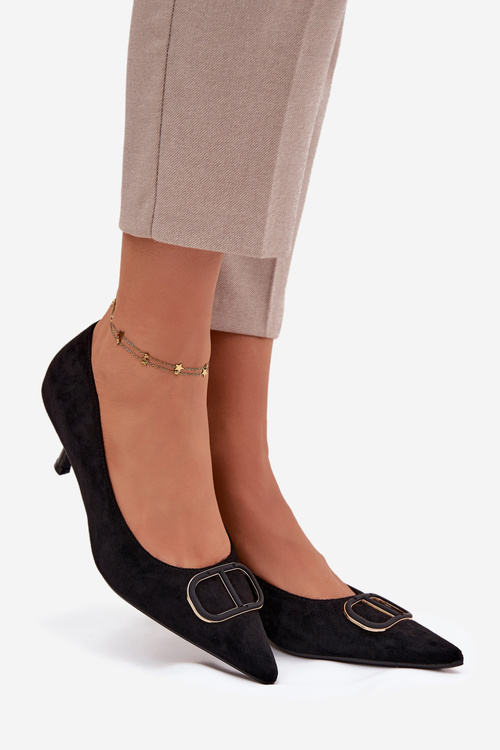 Dámske lodičky S Dekoračným Detailom Čierne Amelora