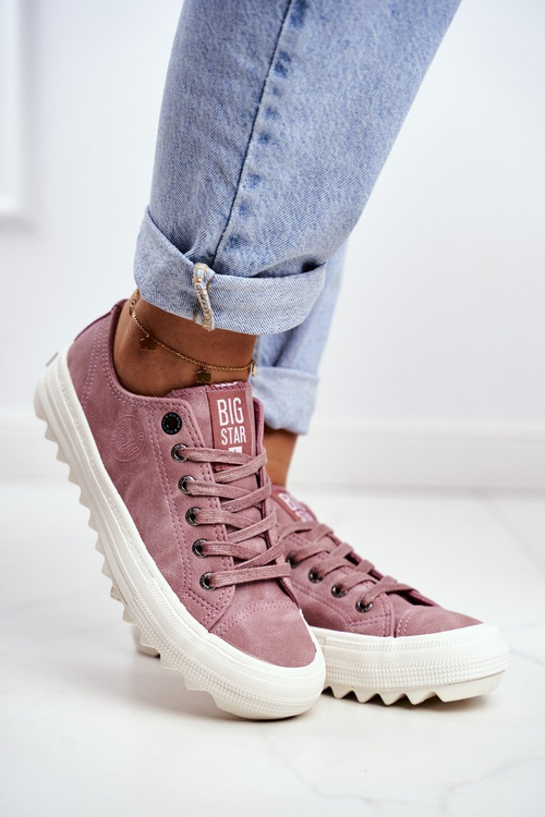 Dámske tenisky s veľkou hviezdou Pink GG274111