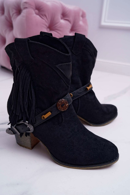 Dámske topánky Cowboy topánky s čiernou marciapo prackou