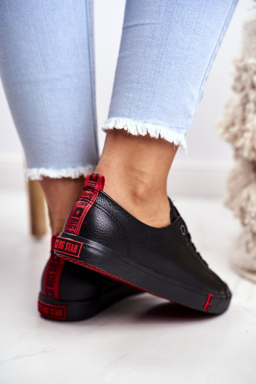 Dámské Kožené Tenisky Big Star GG274007 Černé