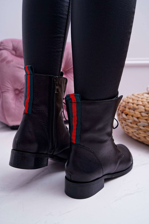 Dámske topánky zrno kože Nicole 2315 Black the Island