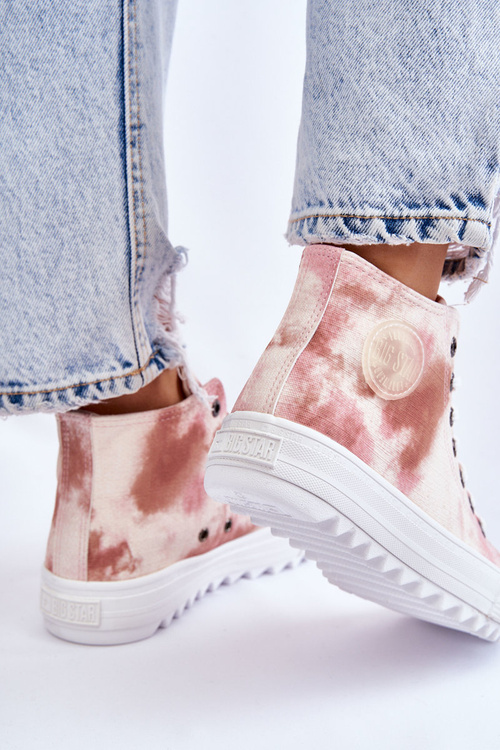 Dámska vysoká hviezda LL274048 BEIGE-PINK TASELERS