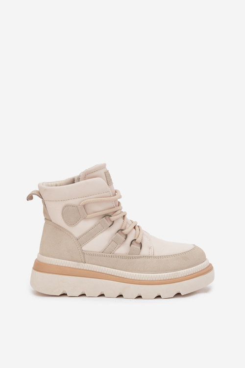 Dámské Botky Trapery Na Platformě Světle Béžové Liorae