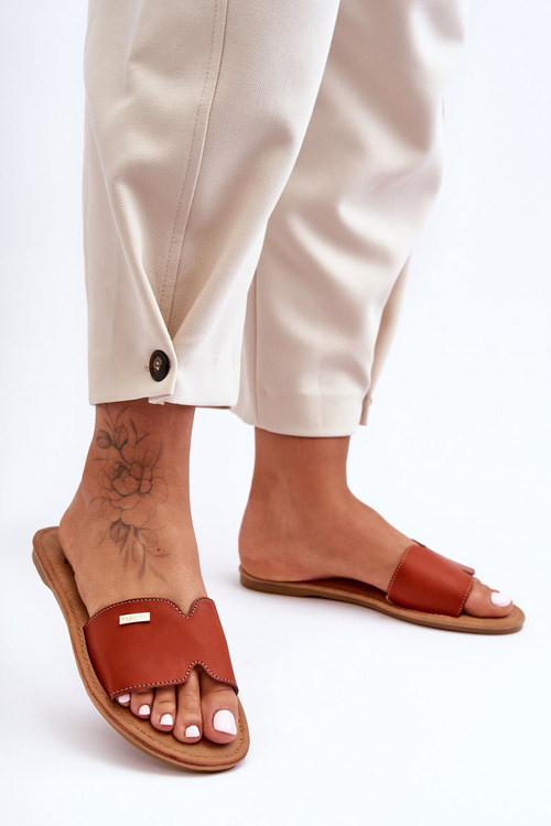 Ženy pohodlné sandály na plochém podpatku hnědé Coraline