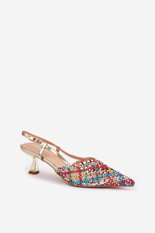 Lodičky S Špičatou Špičkou A Odkrytou Pätou Multikolor Umirana