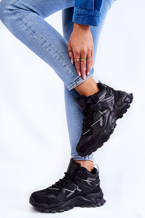 Dámská sportovní obuv na masivní platformě Big Star KK274387 Černe