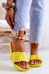 Dámske papuče s veľkou hviezdou s prackou ff274a392 žltou farbou