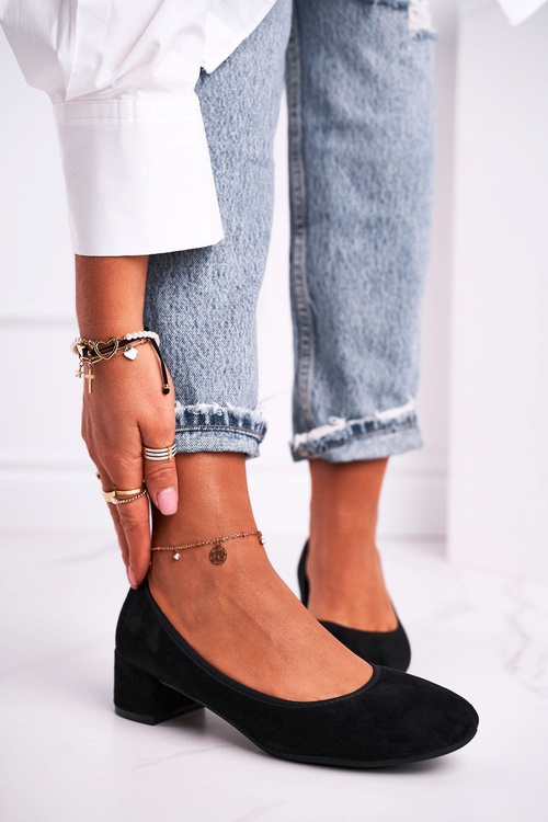 Kožené čerpadlá S. Barski 20-L1 čierna