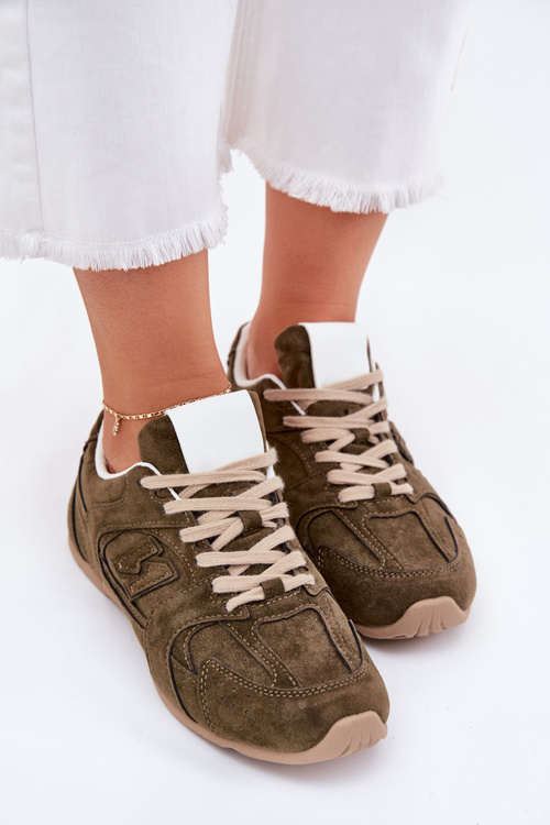 Dámske Športové Topánky Z Eko Semišu Tmavozelené Dorella