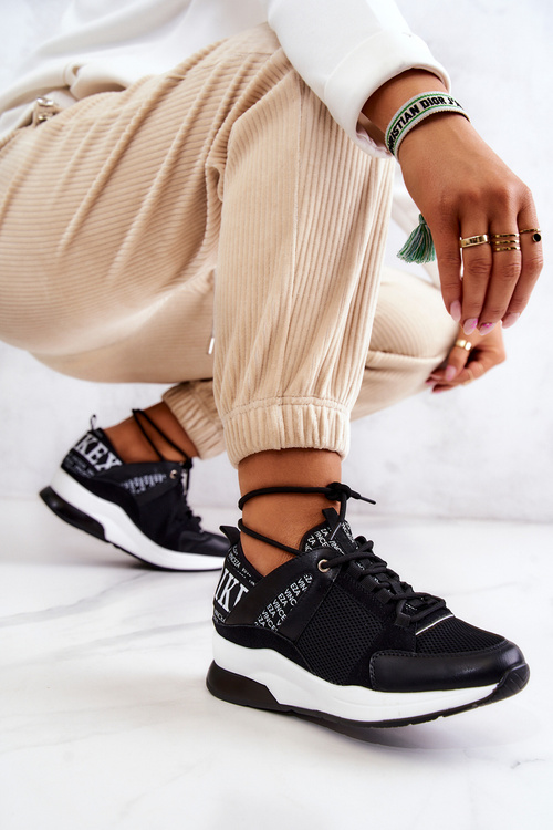 Tenisky tenisky športové čierne lorey kliny