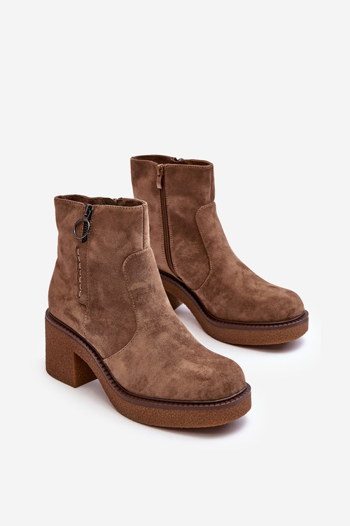 Dámske topánky Romella Brown Zipper