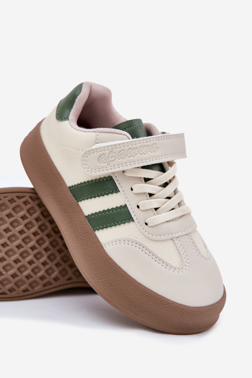 Dětské tenisky na platformě béžovo-zelené Sopiaella