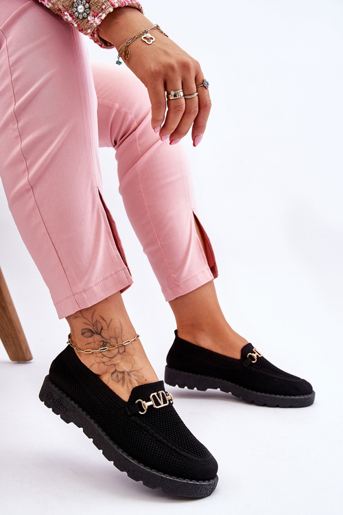 Dámské nazouvací tenisky se zdobením Černé Alena