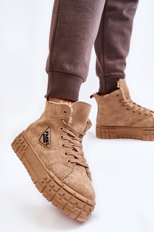 Vysoko izolované semišové tenisky béžové evren