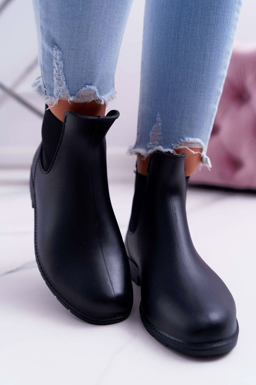 Čierne dámske matné galoshes Nibraso