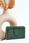 Dámská peněženka z ekokůže tmavě zelená Risuna