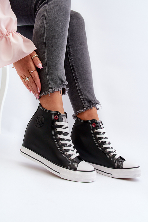 Dámské tenisky na podpatku Cross Jeans NN2R4005 Černé