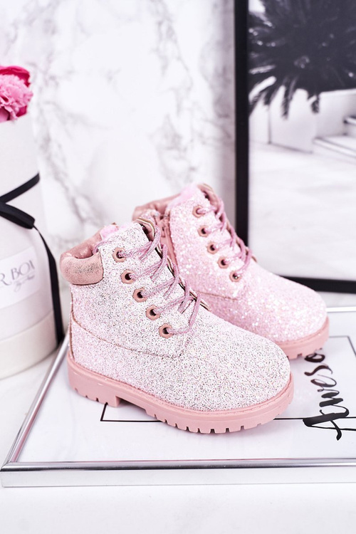 Detské trblietavé izolované topánky Pink Mermaid