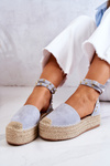 Espadrilky Sandály s tryskami modre Lillian 