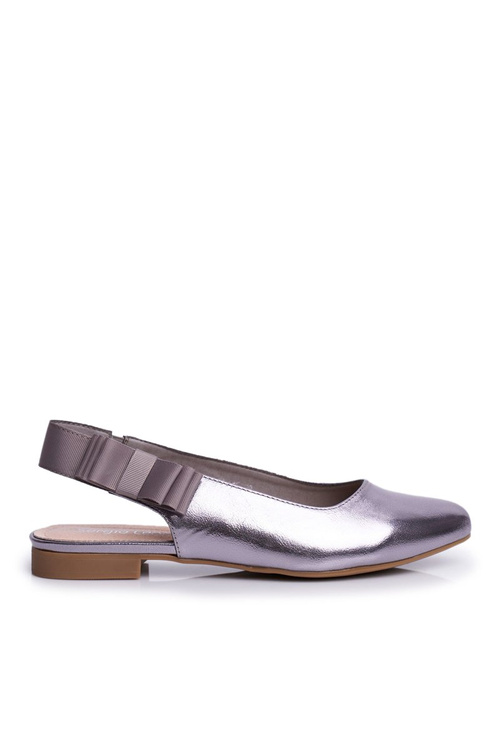 Ženské Sergio Leone Ballerinas Silver Metallic BL615 Lilon