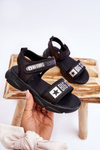 Dětské sandály na suchý zip Big Star LL374192 Černá