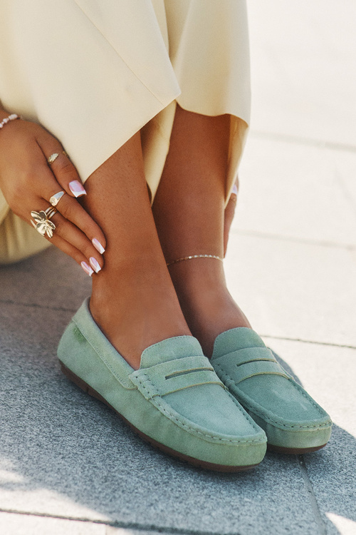 Dámske Semišové Mokasíny Big Star RR274945 Zelené