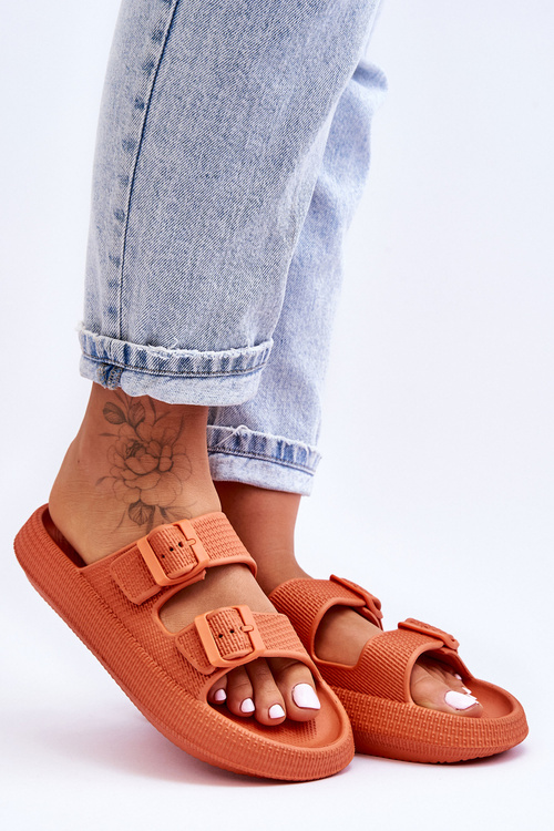 Dámske penové papuče s pruhmi Orange Sharen