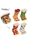 Rainbow Socks Pizza 4 páry Italské Pepperoni z mořských plodů