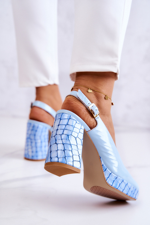 Kožené lodičky Maciejka 05441-06 Modré