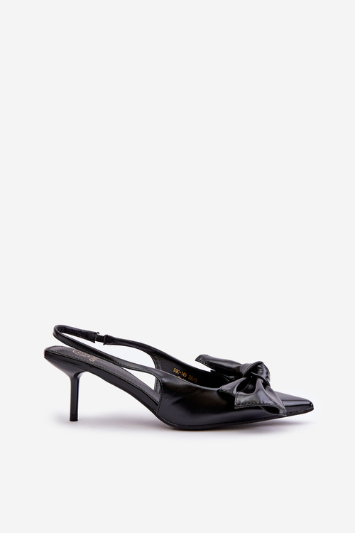 Lodičky S Mašličkou Eko Koža Čierne Emirenna