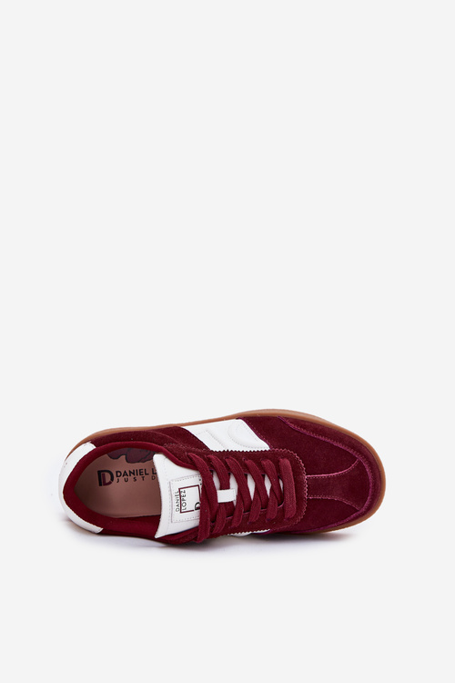 Semišové Sneakersy Dámské Daniel Lopez SS2D4023 Bordová