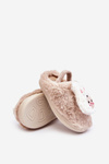 Detské papuče kožušina béžová dicer zajačik
