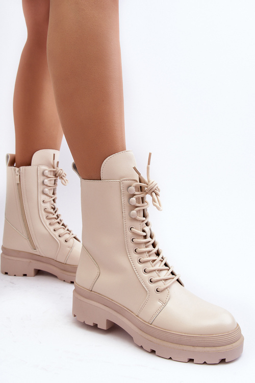 Dámské pracovní boty z ekokože světle béžové Irande