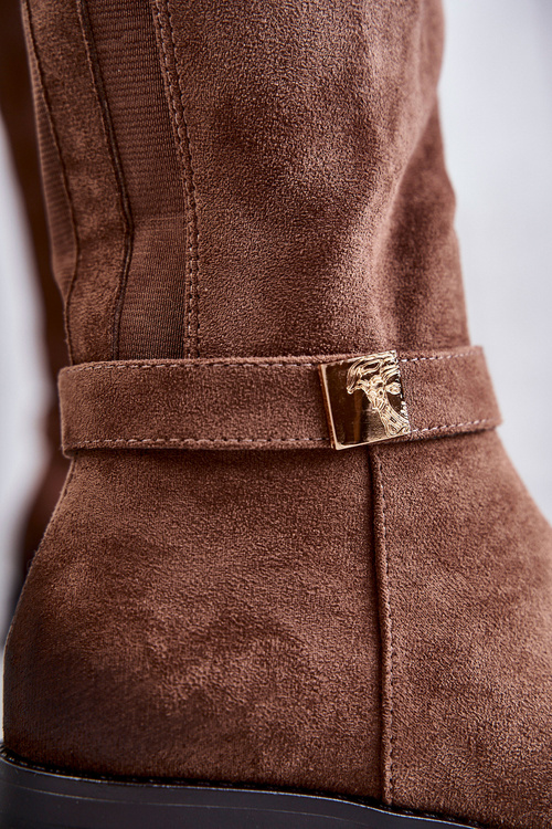 Dámske semišové ploché topánky hnedá Henrike