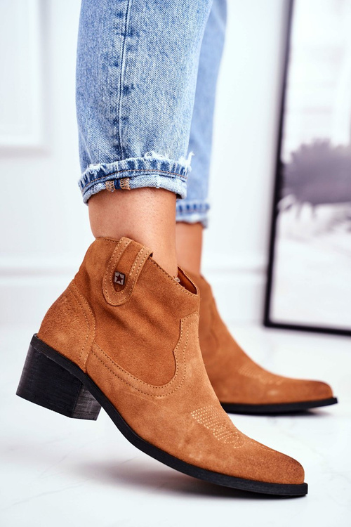 Dámske topánky na koženom stĺpiku Big Star Camel GG274330