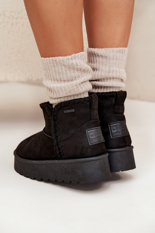 Dámské Sněhule Na Platformě S Prošitím Big Star SS274128 Černé