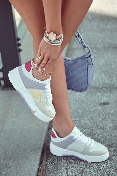 Dámské sportovní kožené boty Béžová Francis