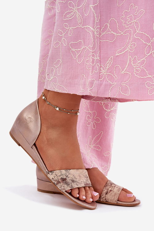 Kožené sandále Maciejka 01971-71 zlaté